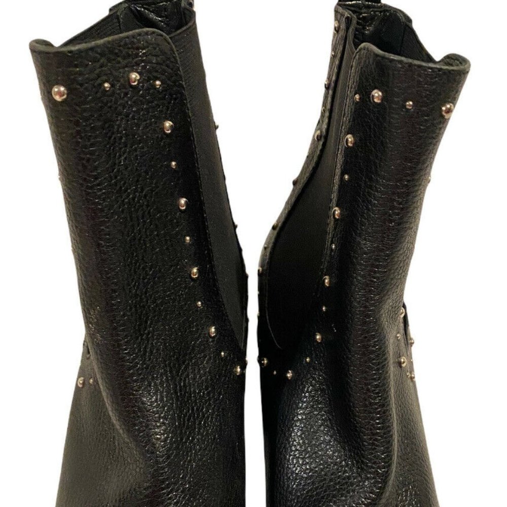 Italian leather boots NAPOLEON US 6.5-7 EU 37 Black Leather - Picture 5 of 9